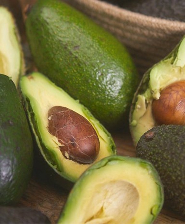 Avocados cut open Avocados cut open