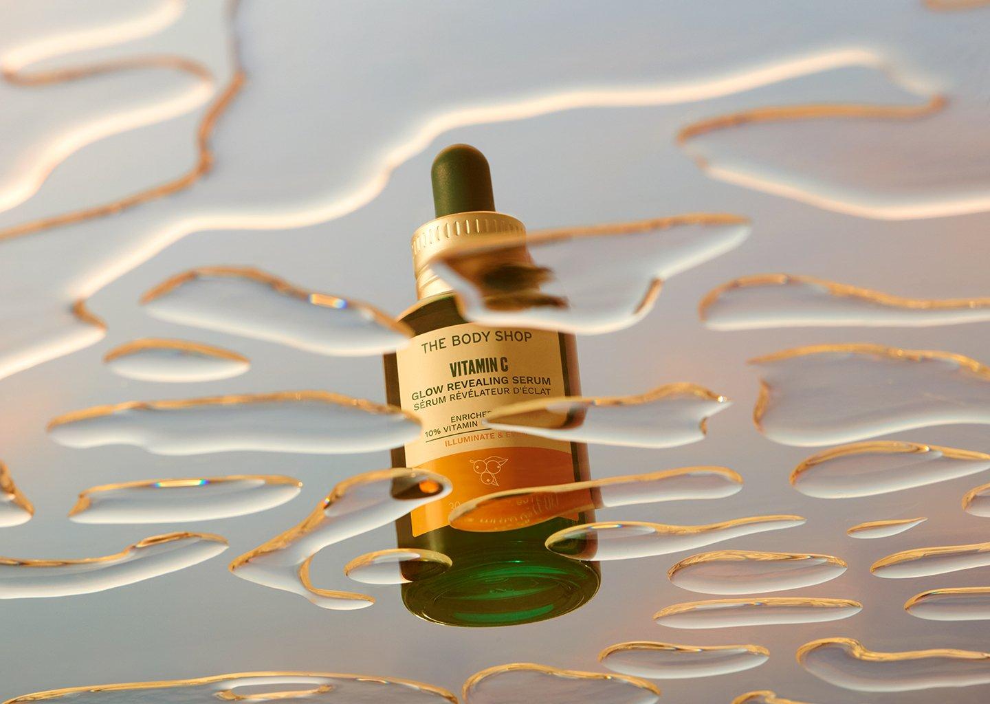 Vitamin C serum & product texture