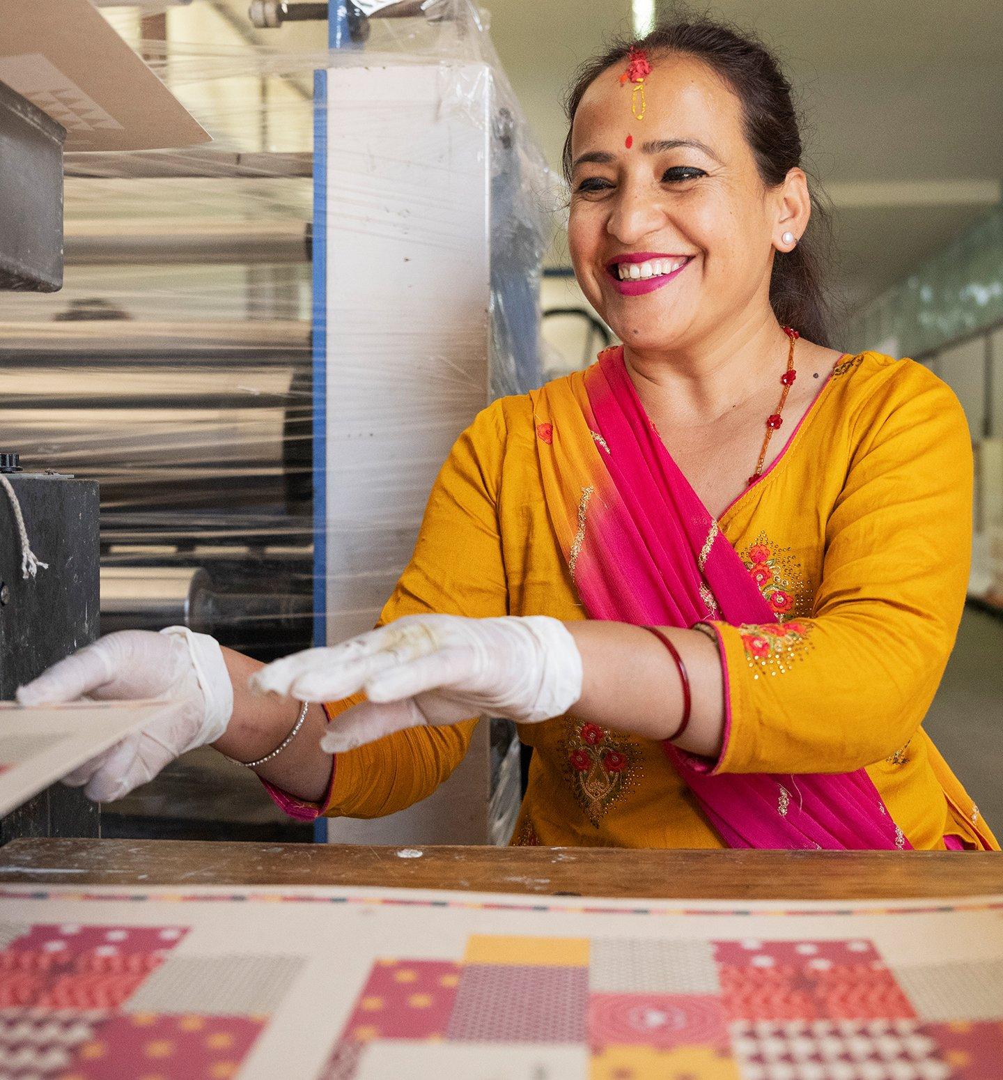 Woman smiling