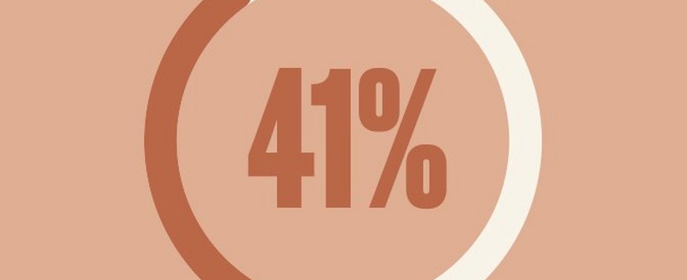 Illustration of circle with 41% in the centre Illustration of circle with 41% in the centre