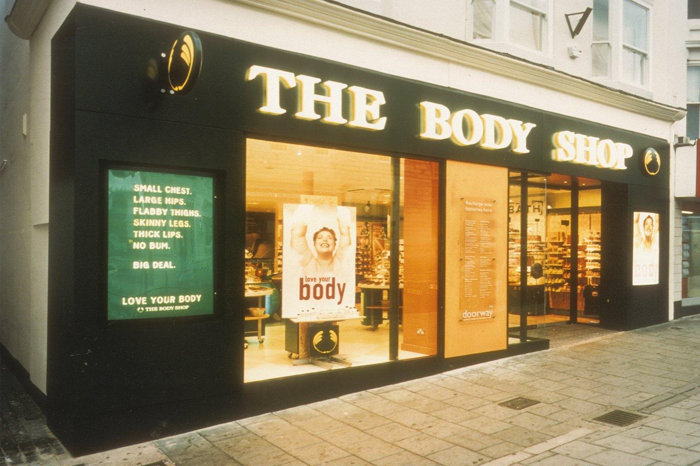 The Body Shop store window