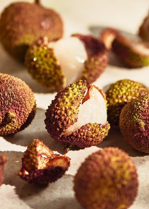 Image of opened lychees