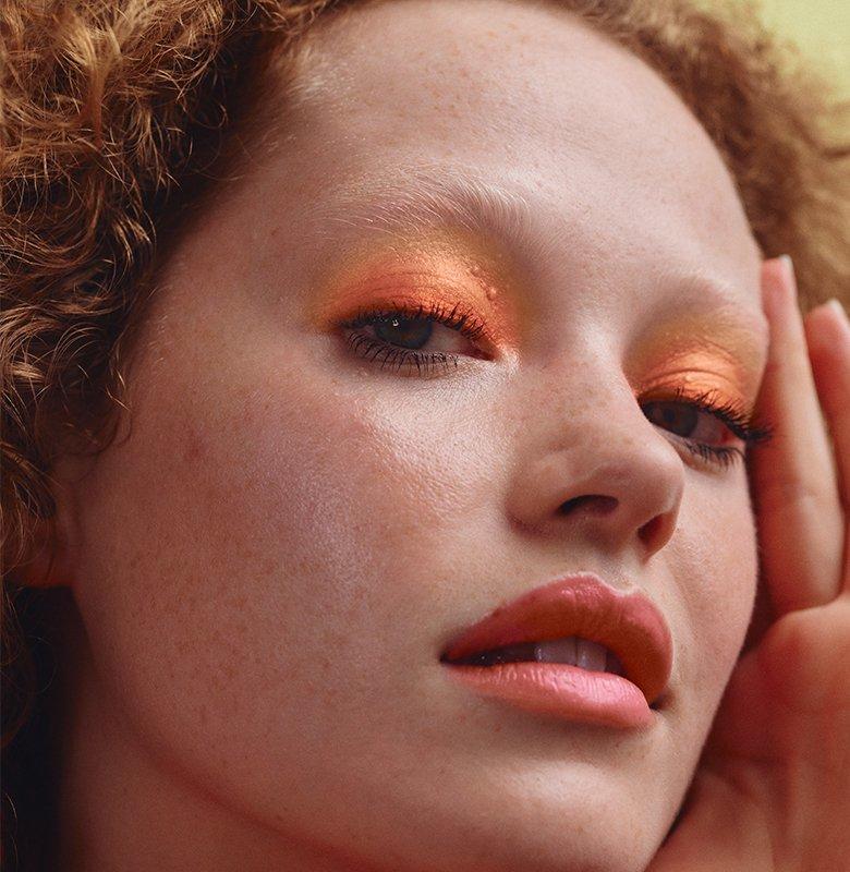 Female Model with Orange Eyeshadow