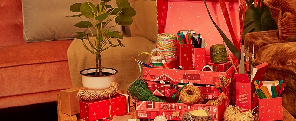 Advent calendar being used as storage Advent calendar being used as storage