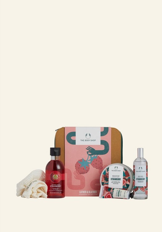 Lather & Slather Strawberry Big Gift Case | Gifts | The Body Shop