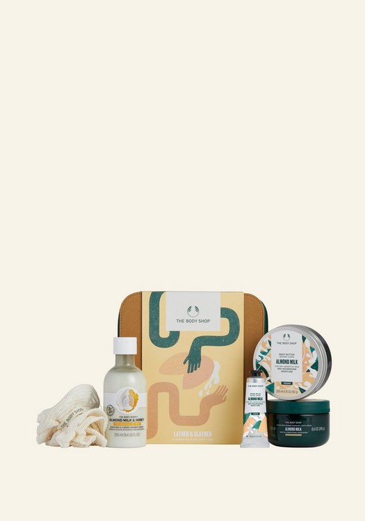 Lather & Slather Almond Milk Big Gift Case | Gifts | The Body Shop