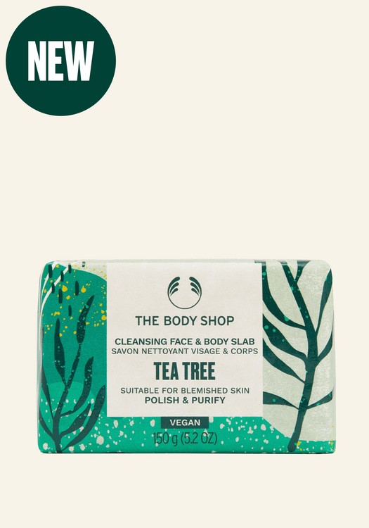 Tea Tree Cleansing Face & Body Slab | Soap Slabs | The Body Shop