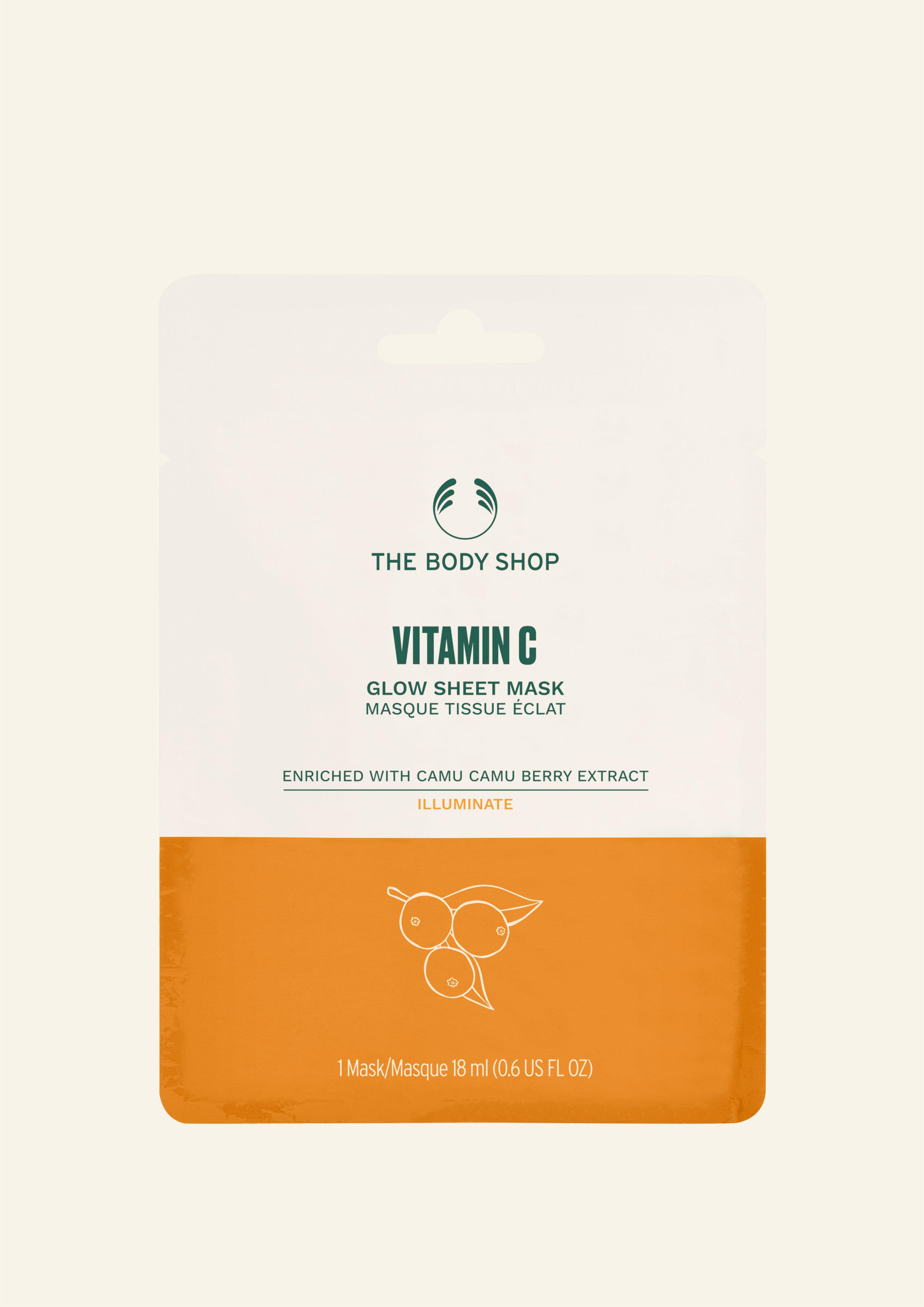 Vitamin C Glow Sheet Mask, 0.6 Fl Oz - The Body Shop