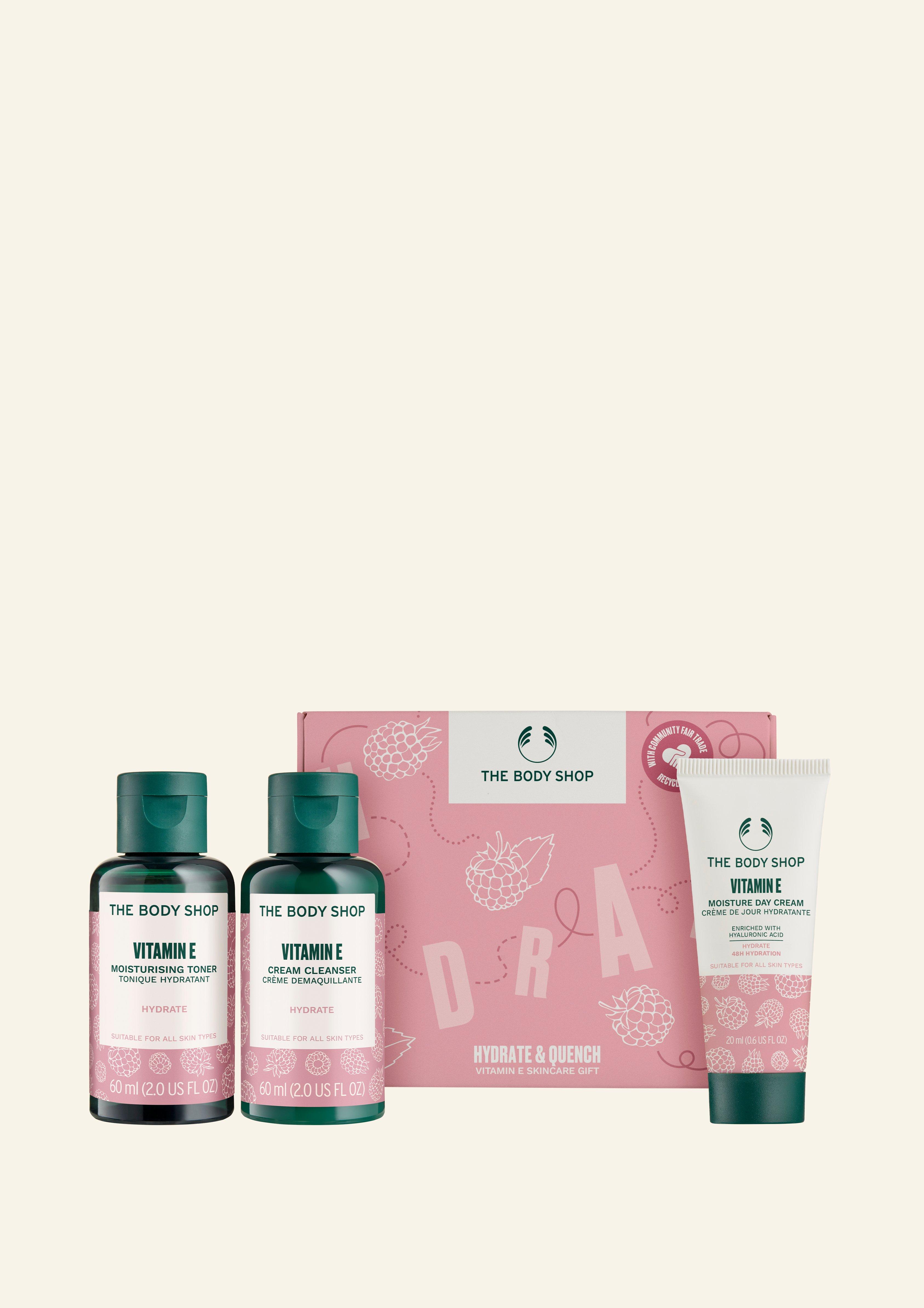 The Body Shop Soothe & Smooth Almond Milk Essentials Holiday Body Care Gift  Set , For Dry Sensitive Skin, Vegan, 4-Piece Set