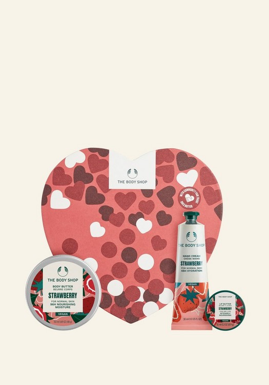 Sweetest Strawberry Heart Gift Box from The Body Shop