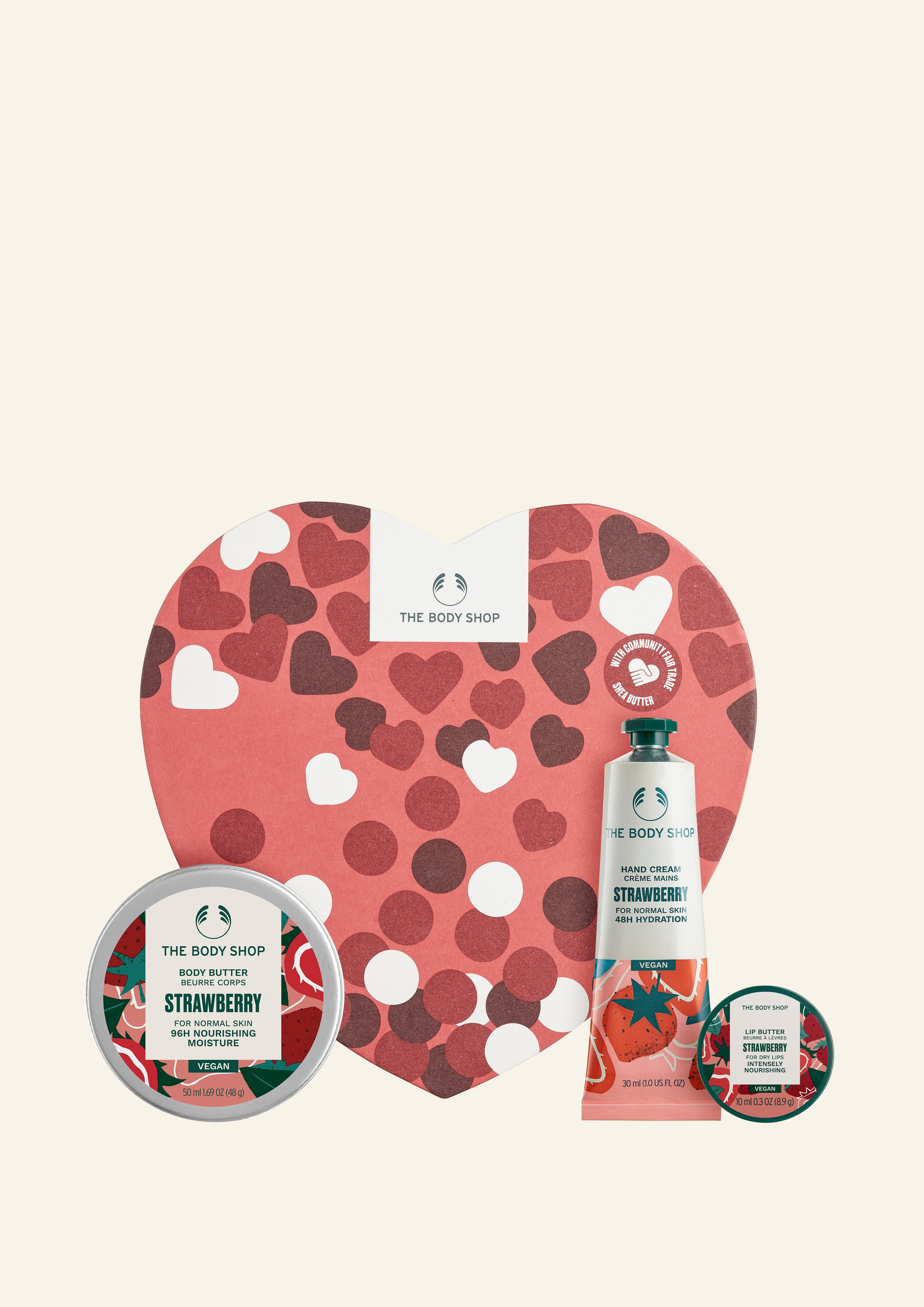 Sweetest Strawberry Heart Gift Box from The Body Shop