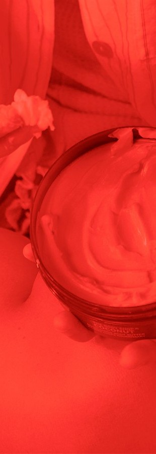 Coconut body butter with red overlay filter Coconut body butter with red overlay filter