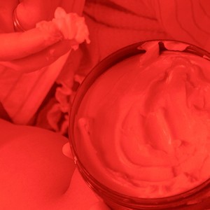 Coconut body butter with red overlay filter Coconut body butter with red overlay filter