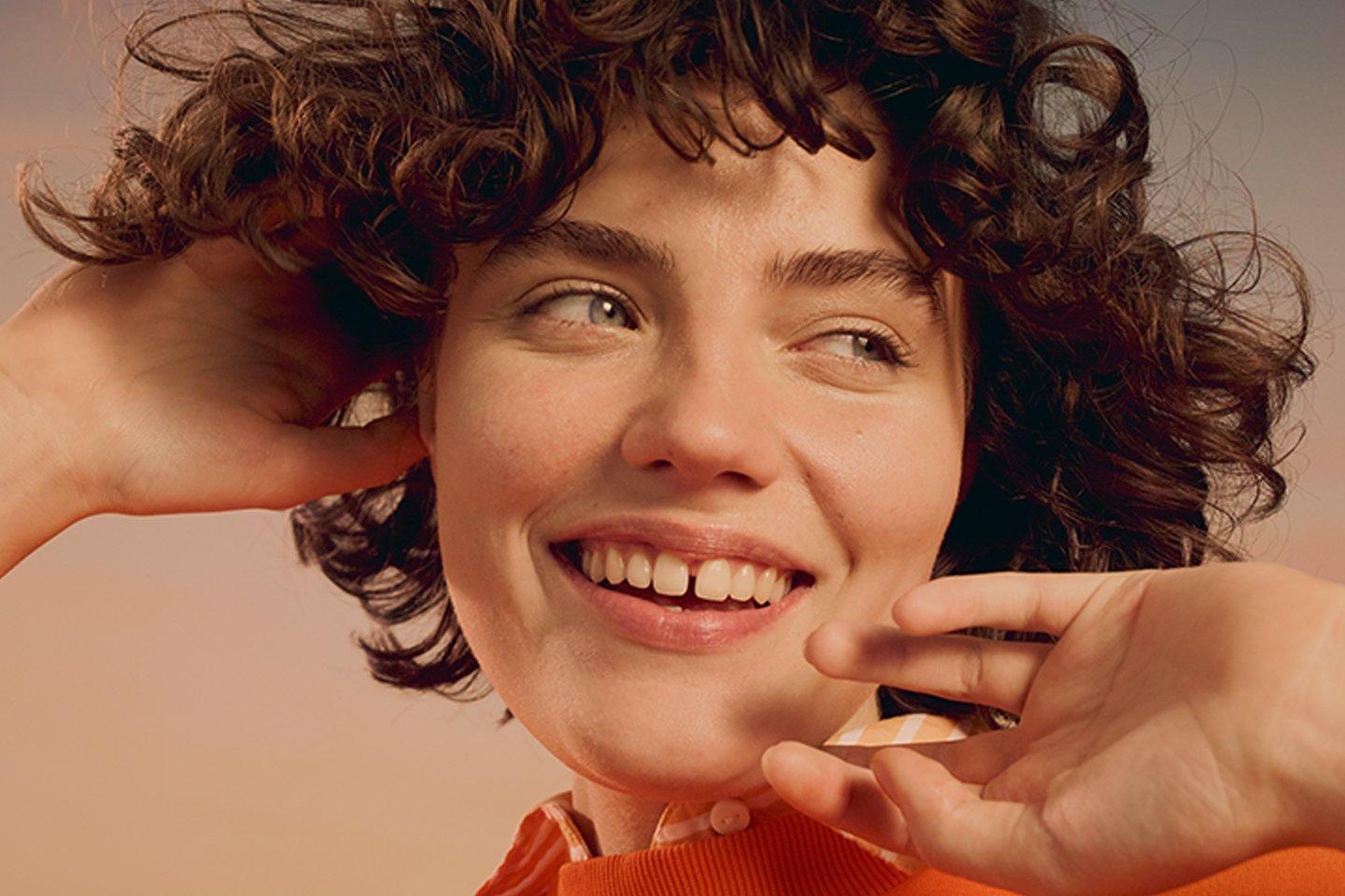 Woman with clear skin