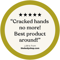 "Cracked hands no more! Best product around!"