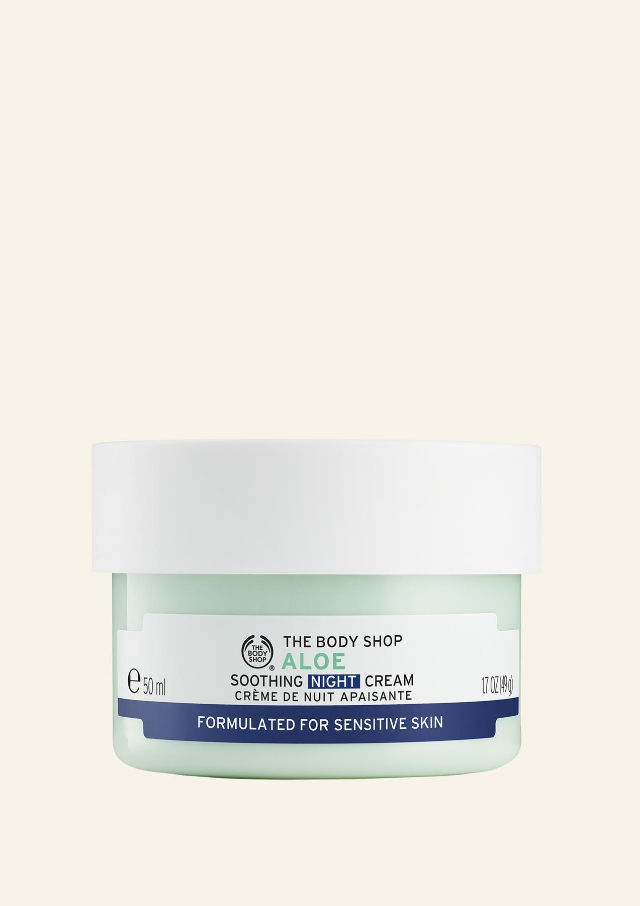 Adolescent pomp Competitief Aloe Soothing Night Cream | Sensitive Skin | The Body Shop®