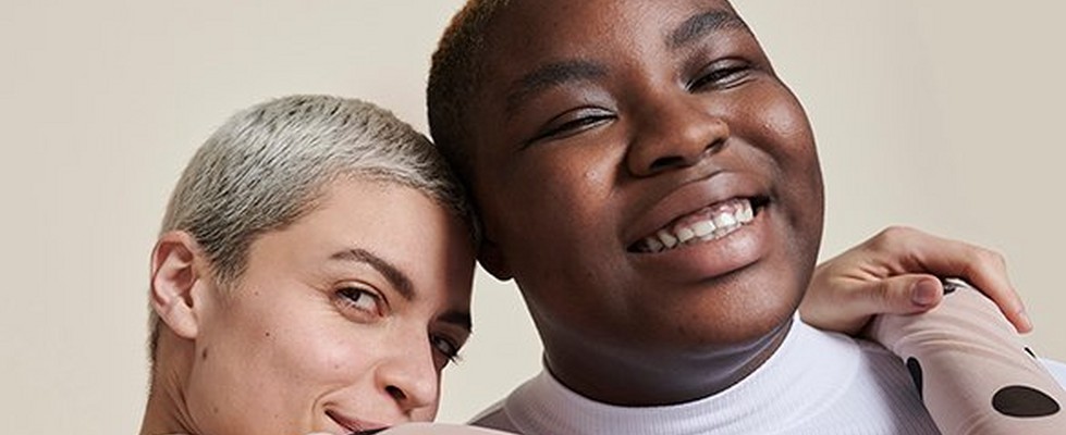 Two women smiling Two women smiling