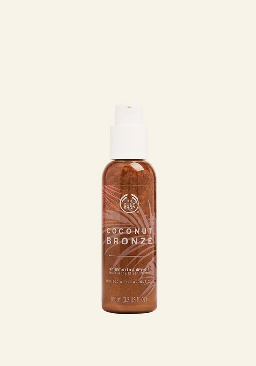 Optimistisk Smil Frastøde Coconut Bronze Shimmering Dry Oil | The Body Shop®