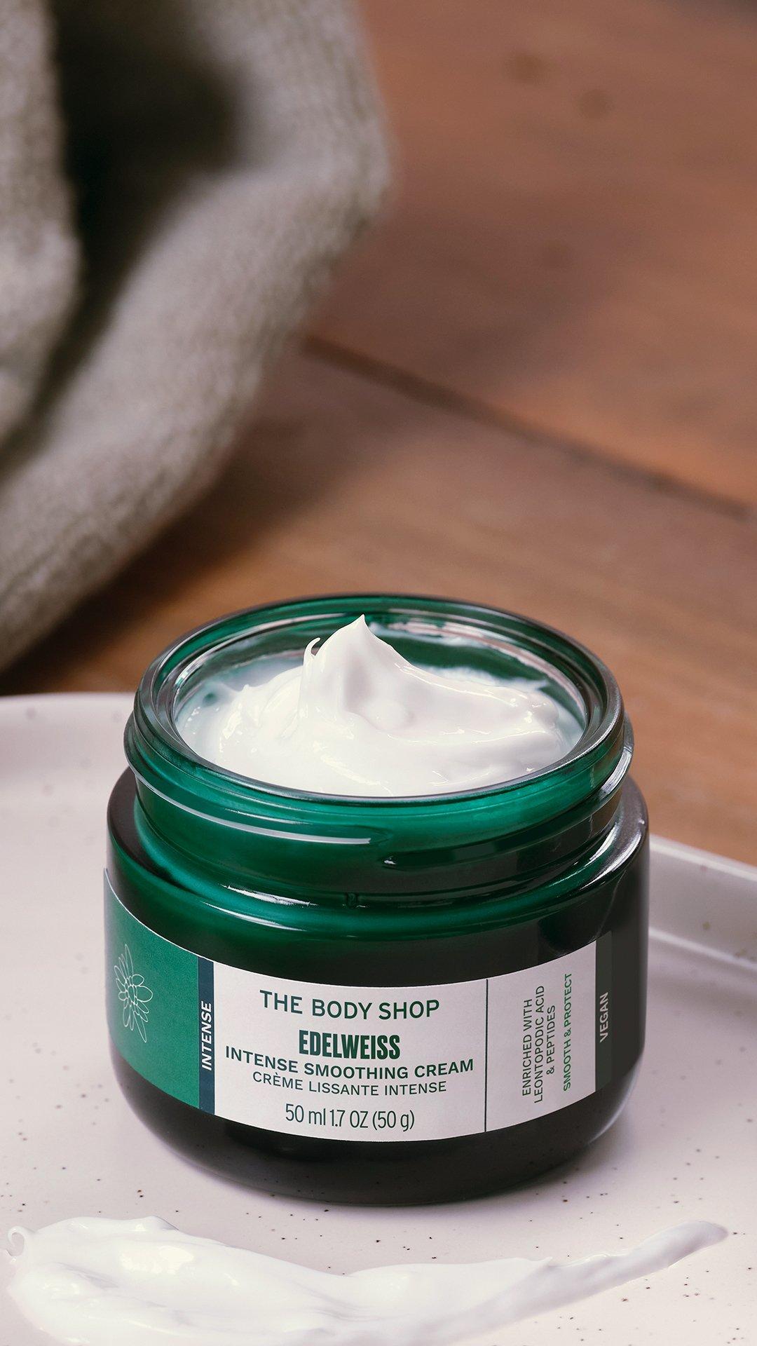 Edelweiss Intense Smoothing Day Cream 48hr Hydration The Body Shop