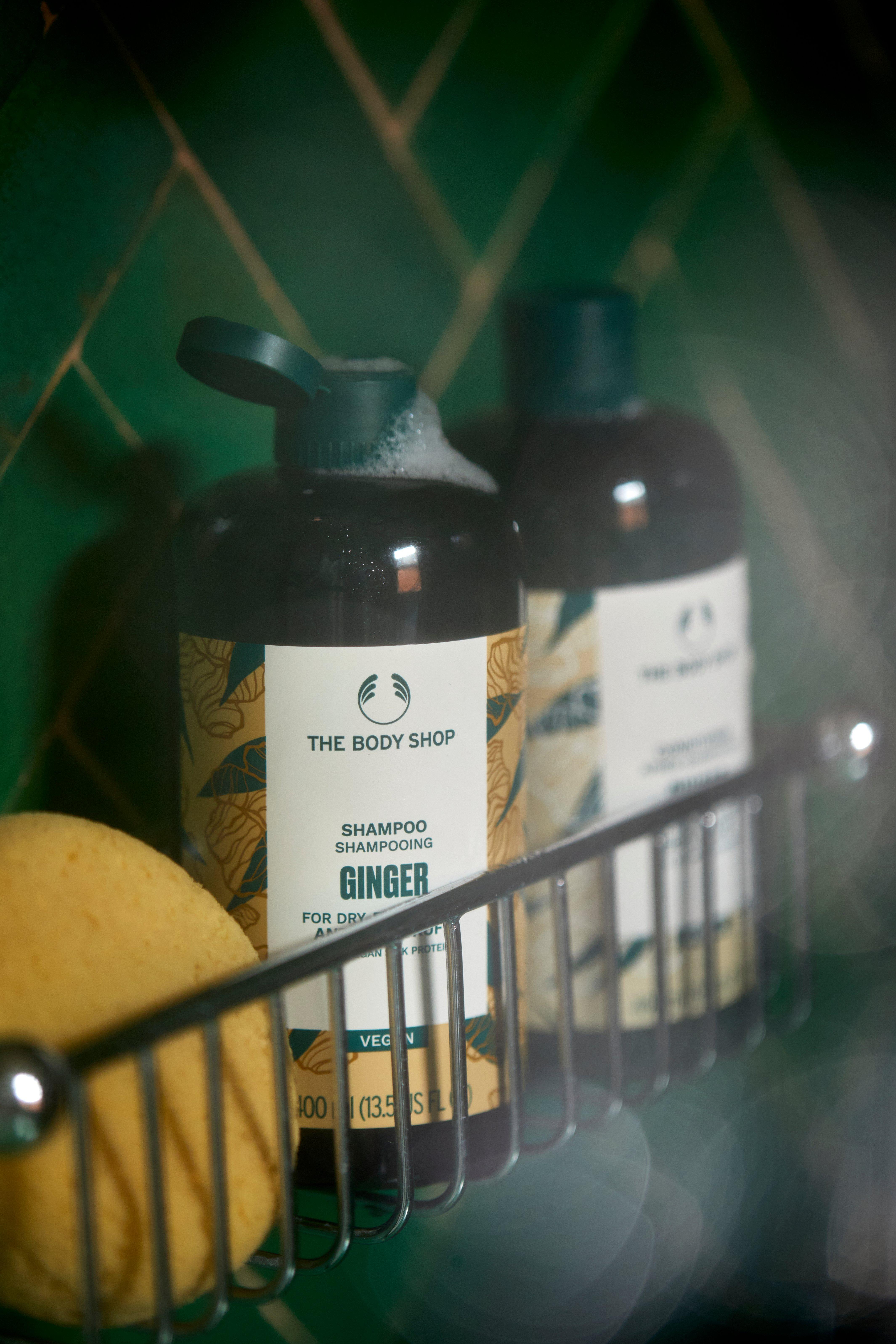 The Body Shop Ginger hair care products