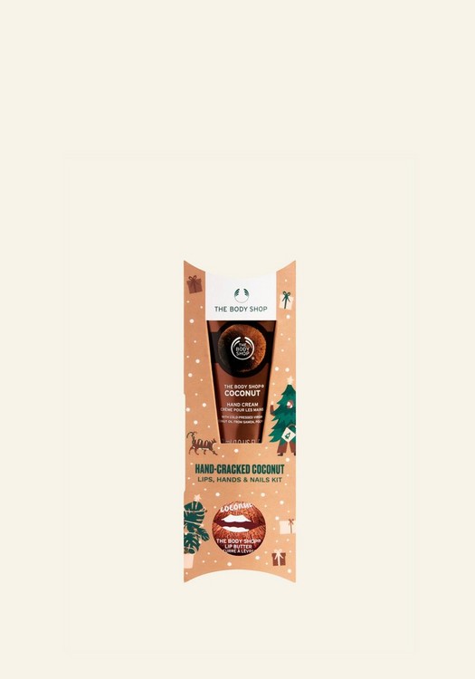 Hand-Cracked Coconut Lips, Hands & Nails Kit