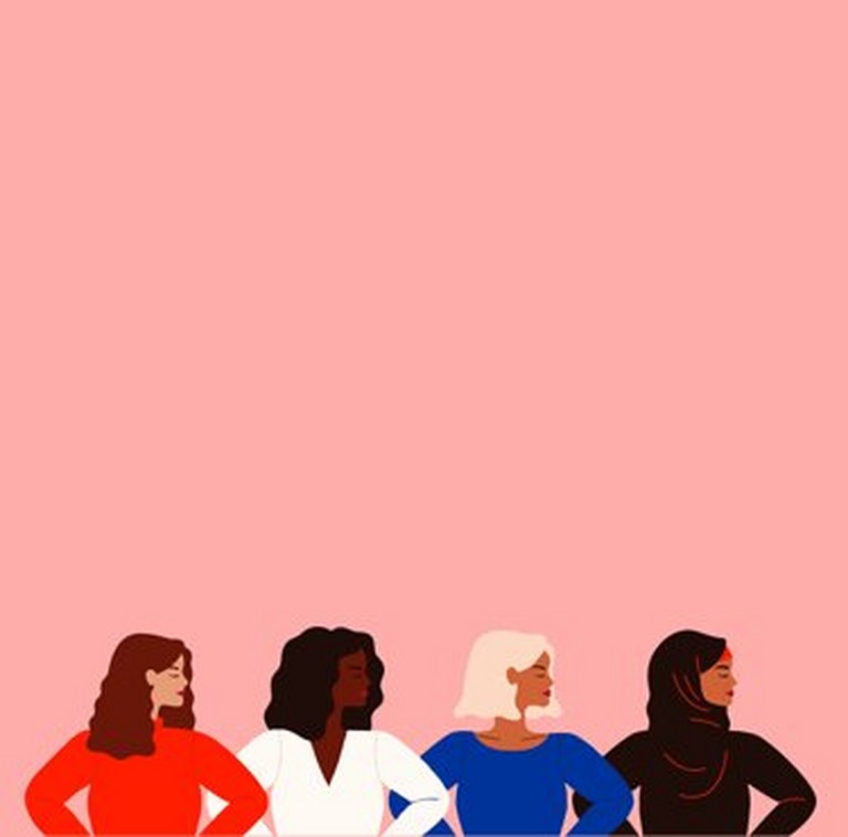 Illustration of four women Illustration of four women