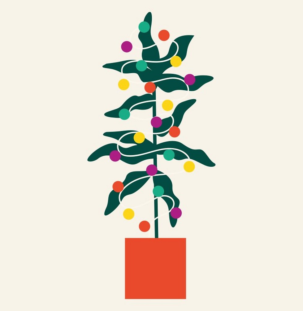 Illustration of Christmas lights Illustration of Christmas lights