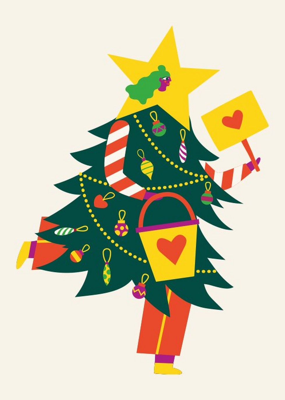 Illustration of a Christmas tree Illustration of a Christmas tree