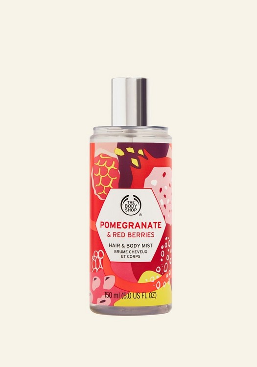 Boek Honderd jaar Herformuleren Pomegranate & Red Berries Hair & Body Mist | The Body Shop®