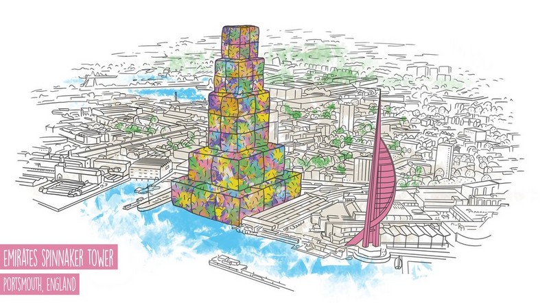 Drawing of Emirates Spinnaker Tower in Portsmouth Drawing of Emirates Spinnaker Tower in Portsmouth
