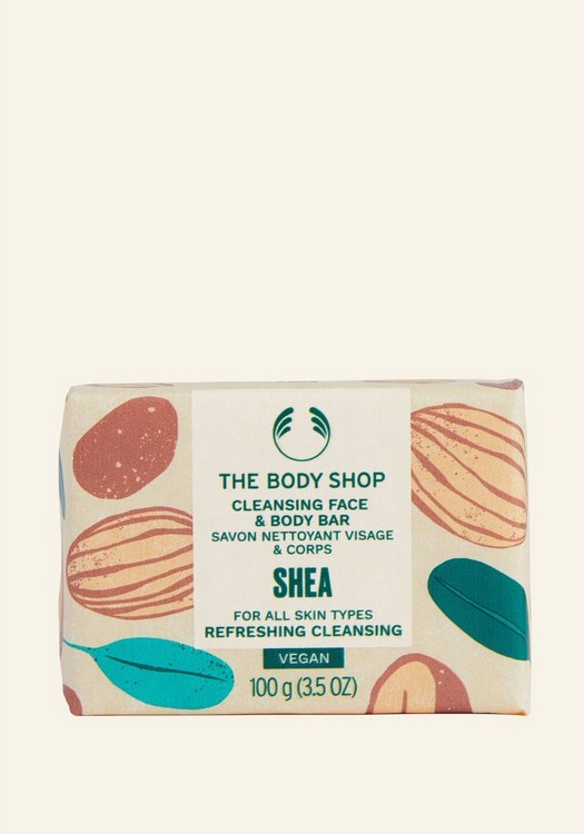 Shea reinigende, feste Seife für Körper & Gesicht 100g
