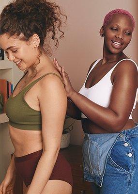 Two people who are laughing