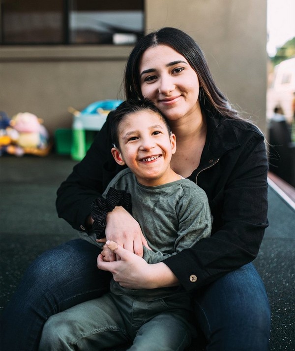 Young woman with a child Young woman with a child