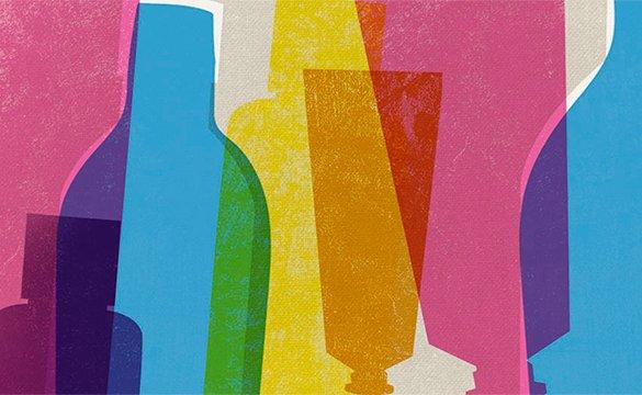 Designs d’emballages multicolores